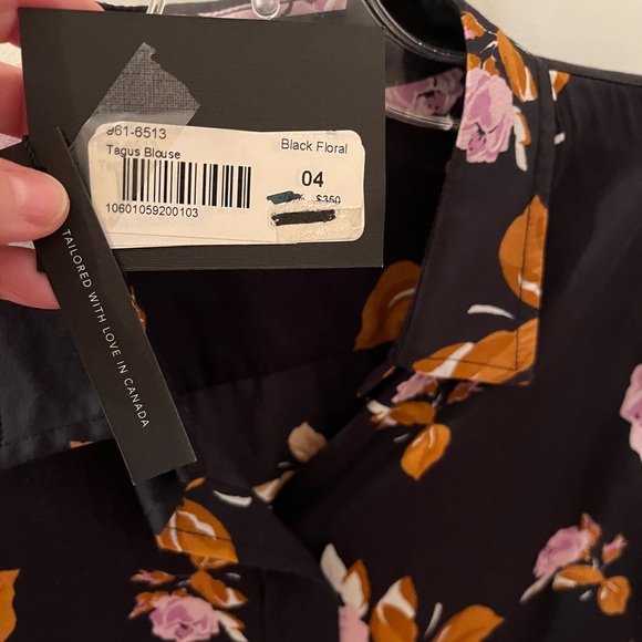 Judith and Charles 100 percent cotton floral shirt size 4 - Picture 5 of 6